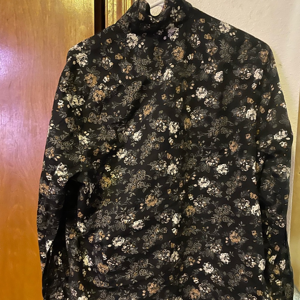 Flower button up shirt